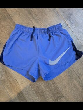 Nike Blue Dri-FIT Running Shorts with Swoosh